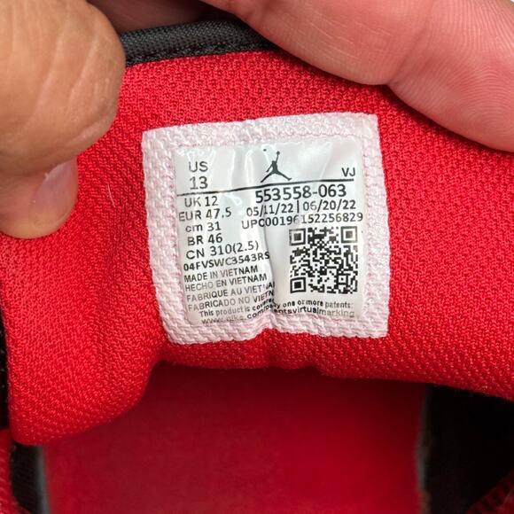 Jordan 1 Low White Toe Size 13 553558-063 - Picture 9 of 11